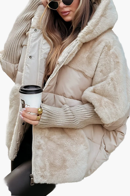 Damen Winterjacke mit Kapuze – Modische Oversize Steppjacke für kalte Tage