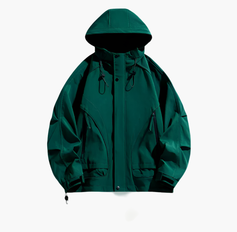 Herren Outdoor Windbreaker Jacke – Wasserdichte, Atmungsaktive Übergangsjacke für Freizeit & Sport