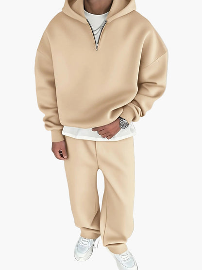 Herren Oversize Freizeit-Set mit Kapuzenpullover und Jogginghose – Stilvolles Lounge- & Streetwear-Outfit