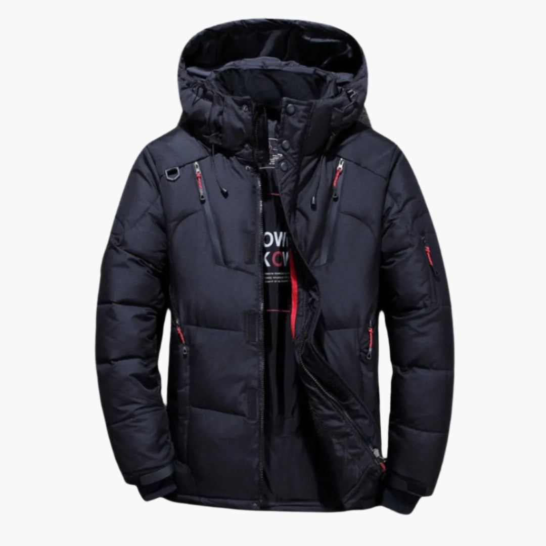 Herren Daunenjacke Winter Outdoor Warm Sportlich mit Kapuze – Elegante Steppjacke für Alltag & Freizeit