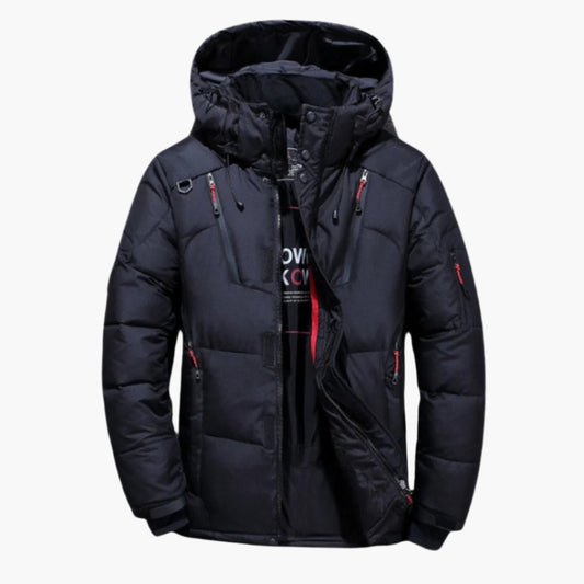 Herren Daunenjacke Winter Outdoor Warm Sportlich mit Kapuze – Elegante Steppjacke für Alltag & Freizeit