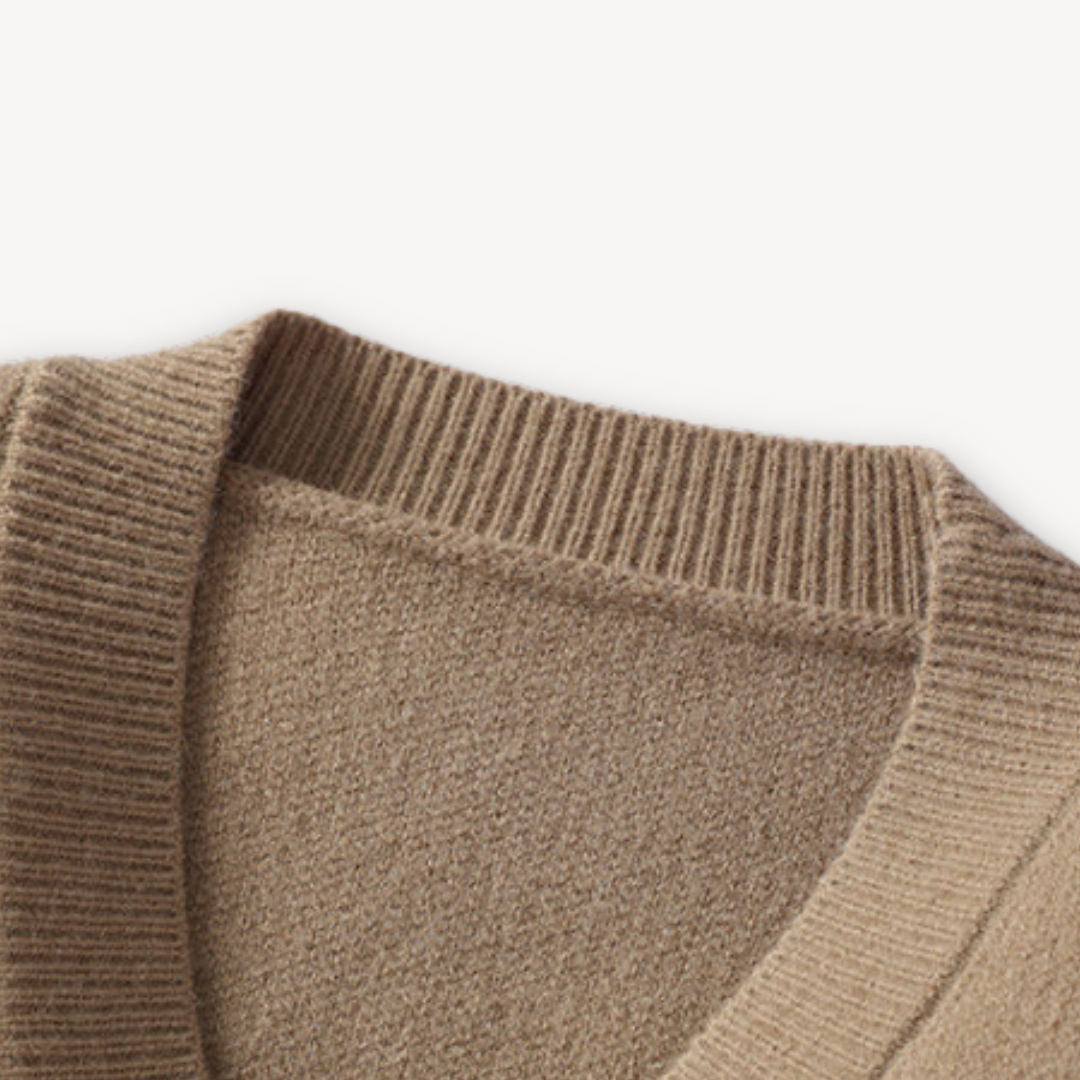 Herren Strick-Cardigan mit Knopfleiste – Modischer Freizeit-Look für Herbst & Winter