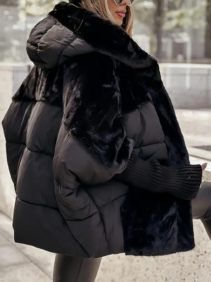 Damen Winterjacke mit Kapuze – Modische Oversize Steppjacke für kalte Tage