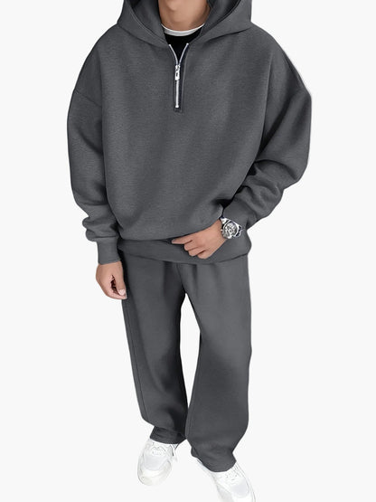 Herren Oversize Freizeit-Set mit Kapuzenpullover und Jogginghose – Stilvolles Lounge- & Streetwear-Outfit