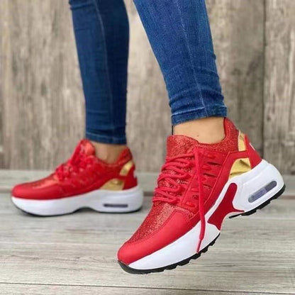 Alice – Damen Plateau-Sneaker mit Rundzehen und Schnürung