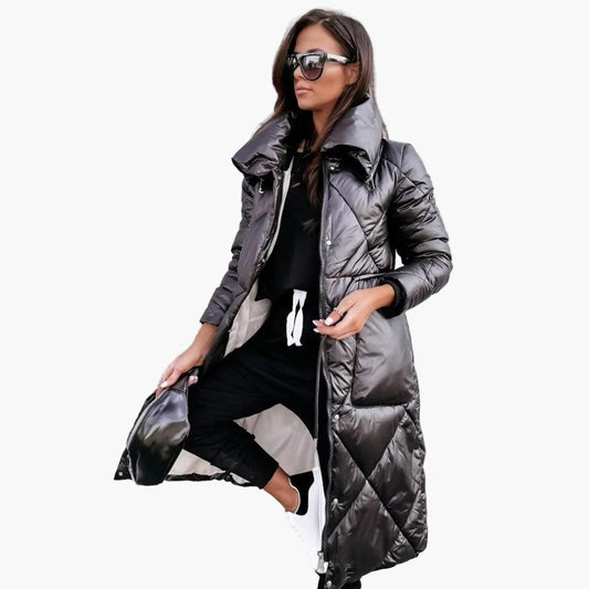 Damen Winter Steppmantel – Eleganter Langer Parka für Alltag & Outdoor