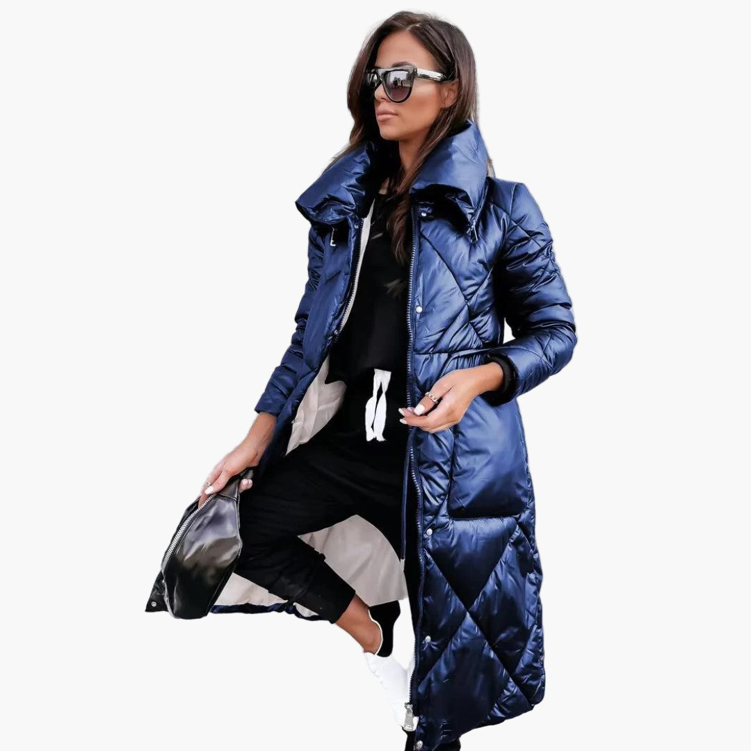 Damen Winter Steppmantel – Eleganter Langer Parka für Alltag & Outdoor