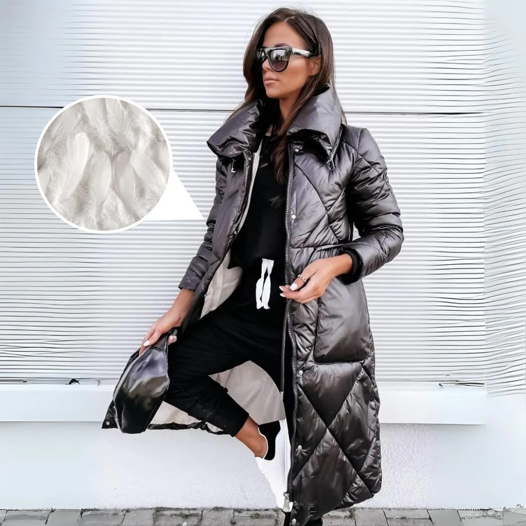 Damen Winter Steppmantel – Eleganter Langer Parka für Alltag & Outdoor