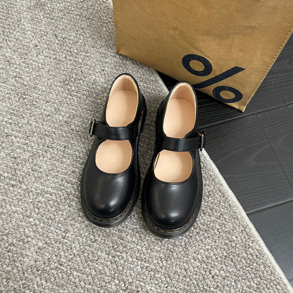 Vintage Mary Jane Schuhe für Damen – bequeme Flat Shoes mit 3 cm Sohle, ideal als casual & dress shoes