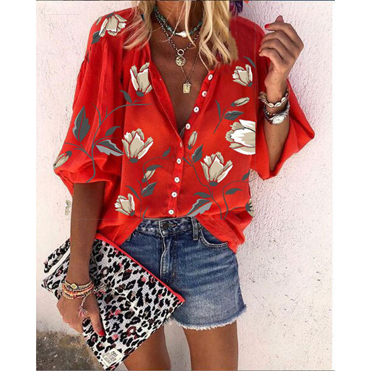 Phoebe – Bluse mit Blumenmuster