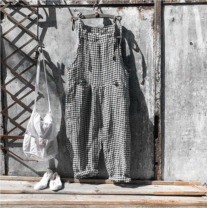 Joanne – Gestreifter Latzhosen-Jumpsuit mit Taschen für Frauen