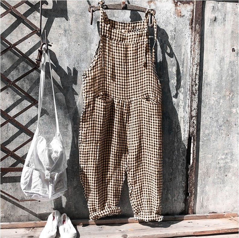 Joanne – Gestreifter Latzhosen-Jumpsuit mit Taschen für Frauen