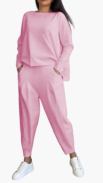 Damen Zweiteiliges Cozy Freizeitset – Komfortables Loungewear Outfit für Alltag & Entspannung