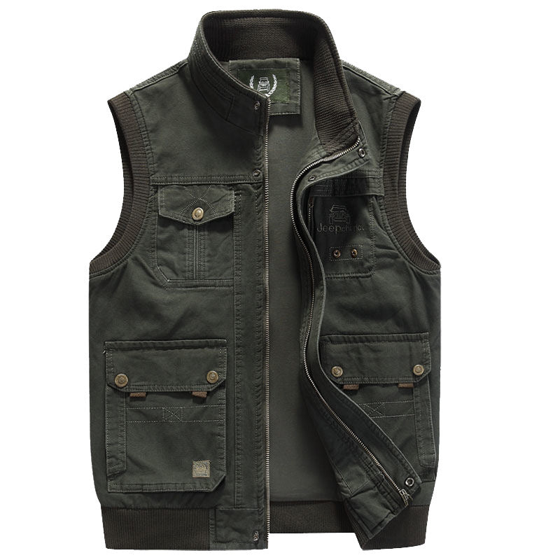 Herren Outdoor-Weste mit Stehkragen und Funktionstaschen