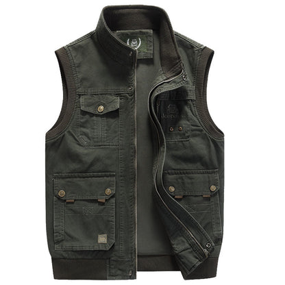 Herren Outdoor-Weste mit Stehkragen und Funktionstaschen