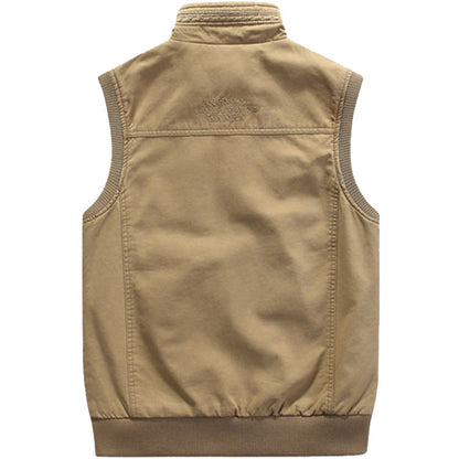 Herren Outdoor-Weste mit Stehkragen und Funktionstaschen