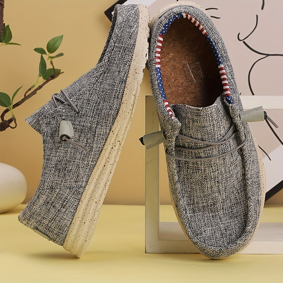 Herren Slip-On Loafer für Freizeit und Alltag – Komfortabler Canvas Slipper
