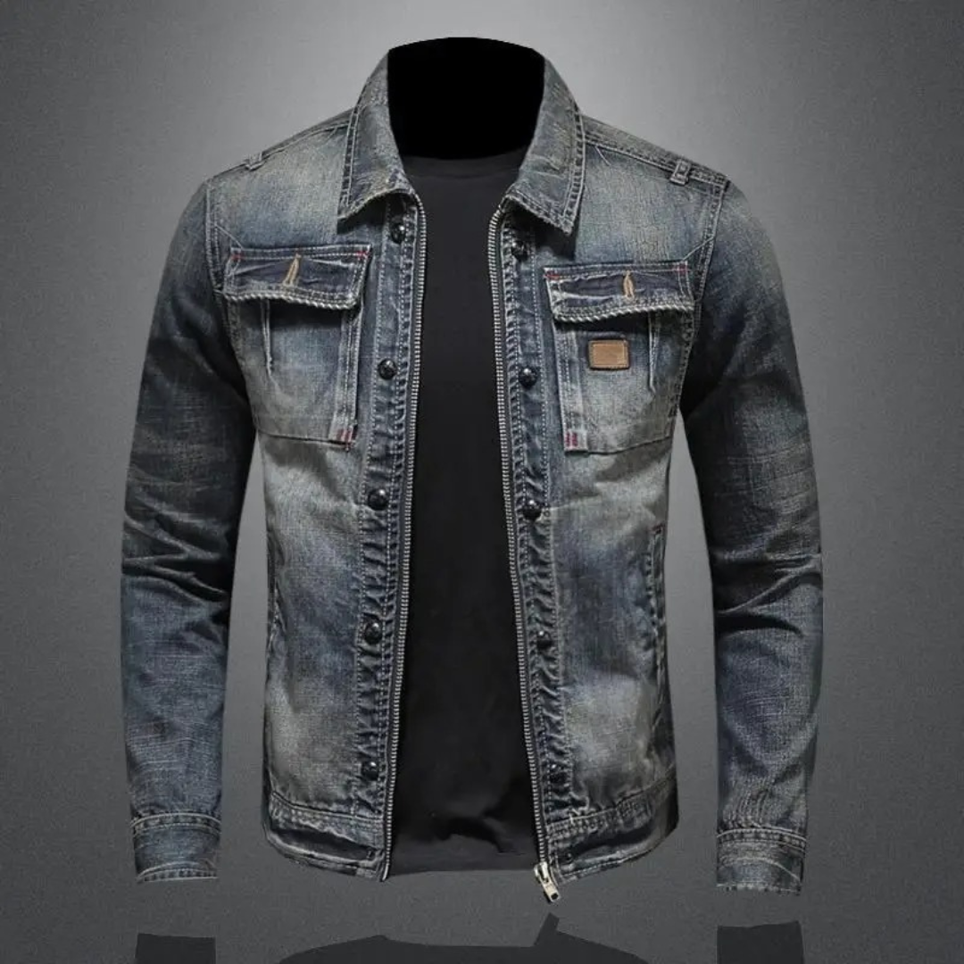 Herren Denim Jeansjacke im Vintage-Stil – Zeitloses Design für Alltag & Freizeit
