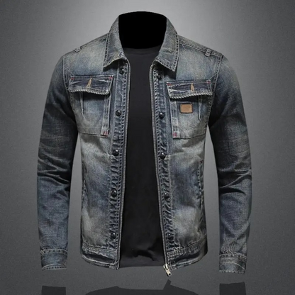 Herren Denim Jeansjacke im Vintage-Stil – Zeitloses Design für Alltag & Freizeit