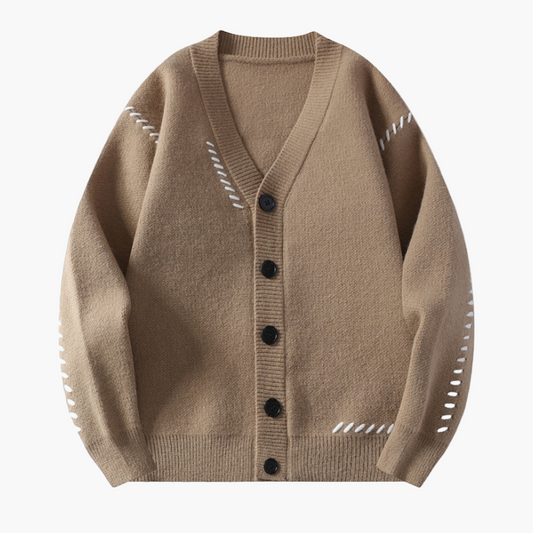 Herren Strick-Cardigan mit Knopfleiste – Modischer Freizeit-Look für Herbst & Winter
