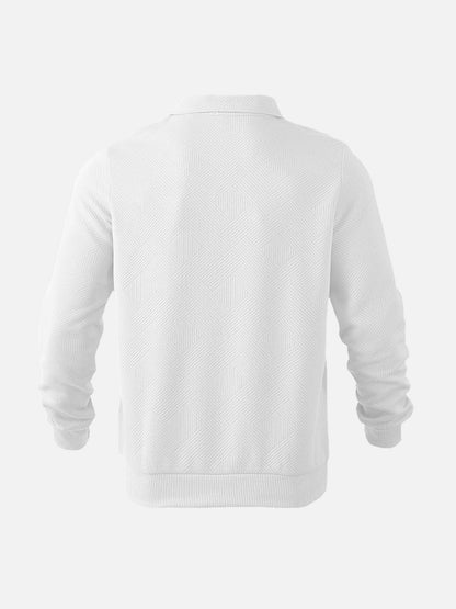 Herren Halbzip-Pullover mit dezentem Muster – Modern & Vielseitig für Alltag und Büro