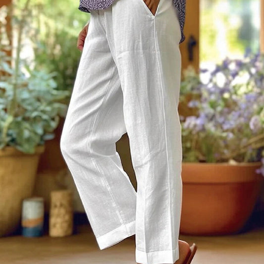 Shannon – Lockere Damenhose mit Einfachem Unifarbenem Stil
