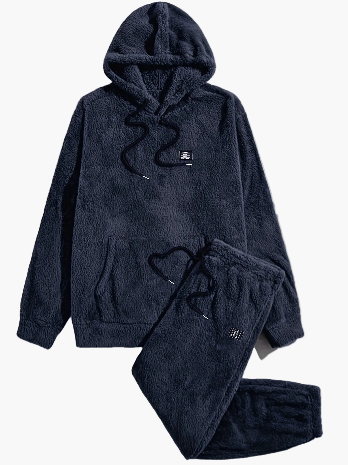 Herren Fleece Hausanzug Set Kapuzenpullover & Jogginghose – Kuscheliger Freizeit-Look für Herbst und Winter