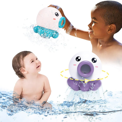 Baby Badewannenspielzeug Oktopus für Jungen und Mädchen – Interaktives Wasserspielzeug für Kleinkinder & Babys, Spaß beim Baden & Duschen