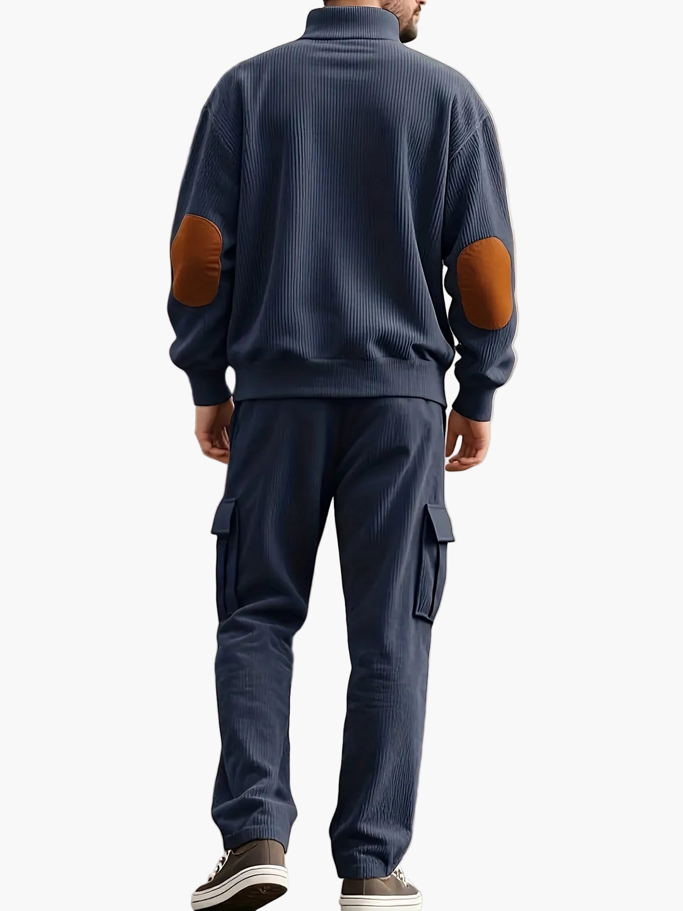 Herren Freizeit-Set mit Stehkragen und Cargohose – Modischer Komfort für Herbst und Winter