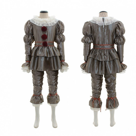 Halloween Kostüm Pennywise Clown Unisex – Gruseliges Outfit für Erwachsene