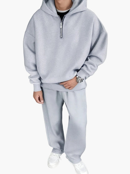 Herren Oversize Freizeit-Set mit Kapuzenpullover und Jogginghose – Stilvolles Lounge- & Streetwear-Outfit