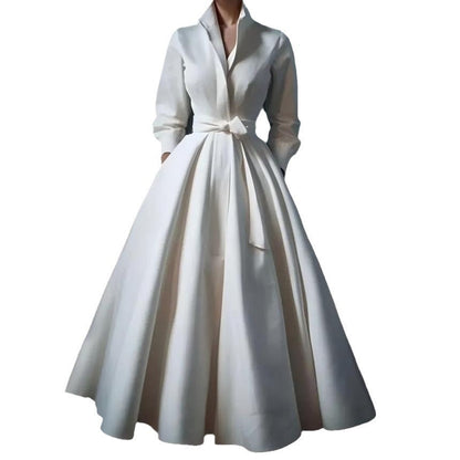 Elegantes Blusenkleid für Damen – zeitloses Swing Dress im Midi-Look, perfekt als Abendkleid oder Cocktailkleid