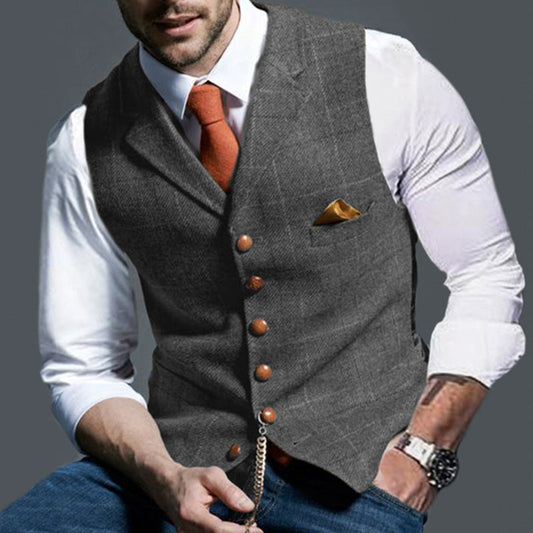 Eddie – Lässige Karo Slim Fit Herrenweste