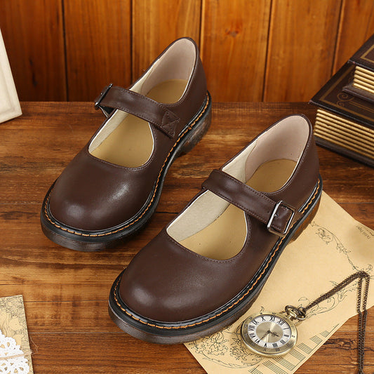 Vintage Mary Jane Schuhe für Damen – bequeme Flat Shoes mit 3 cm Sohle, ideal als casual & dress shoes