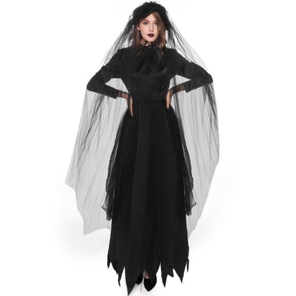 Damen Halloween Kostüm Spukende Braut – Perfekt für Gruselige Partys & Cosplay