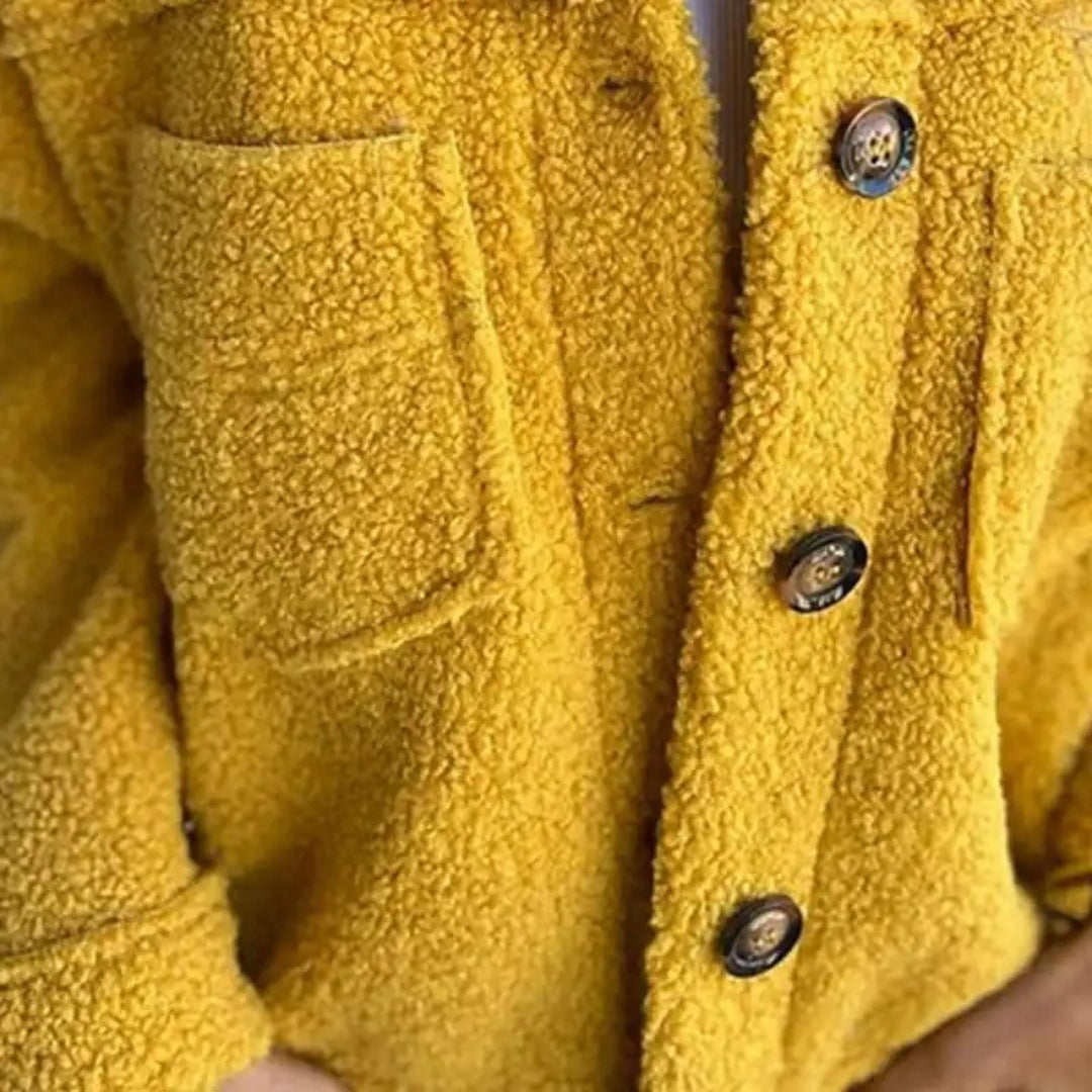 Damen Teddy-Fleecejacke – Modische Sherpa Übergangsjacke für Alltag und Freizeit