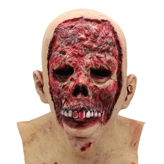 Halloween Latexmaske für Erwachsene – Gruselige Zombie Horror Vollkopfmaske
