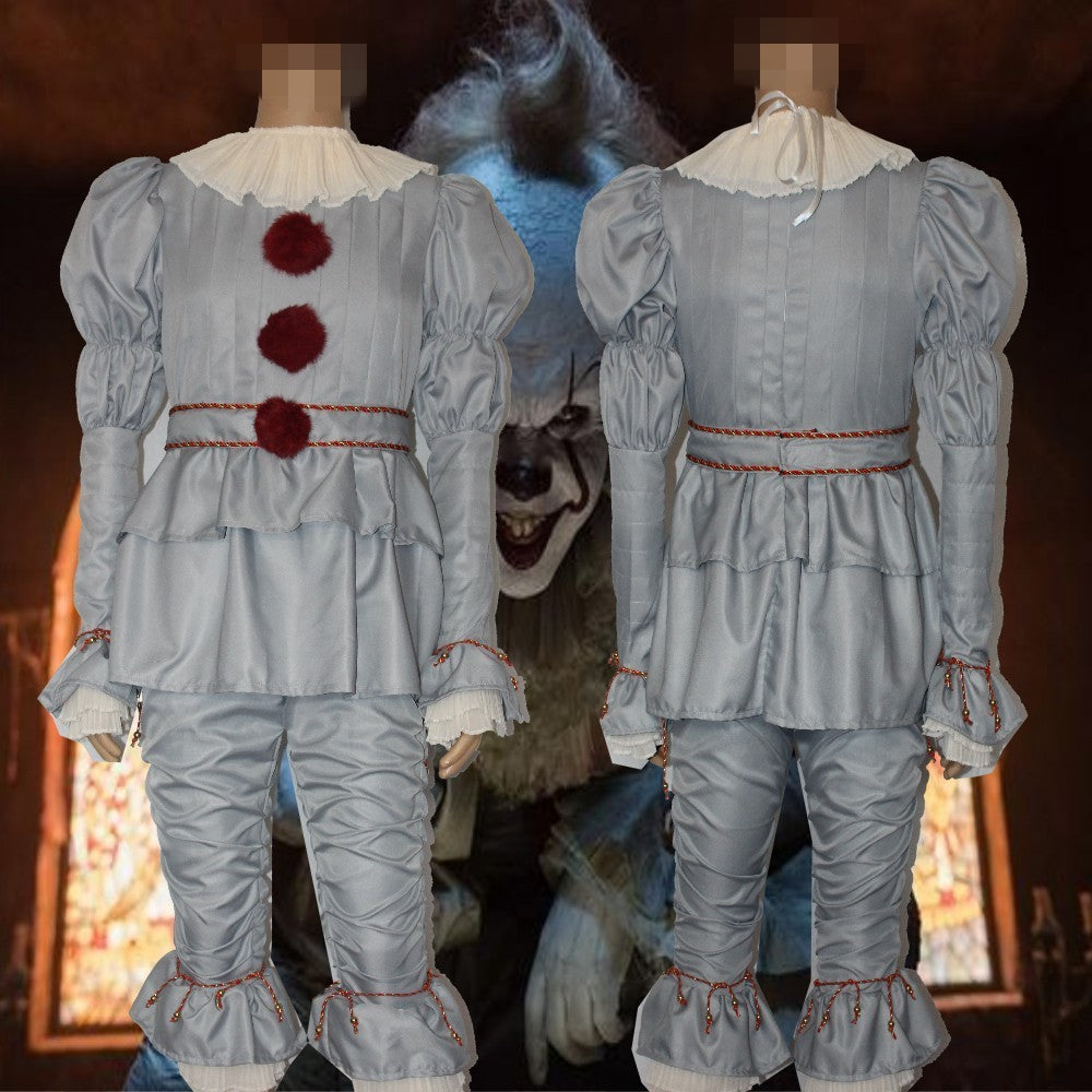 Halloween Kostüm Pennywise Clown Unisex – Gruseliges Outfit für Erwachsene