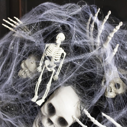 Halloween Türkranz Skelett Deko – Gruselige Türdekoration für Halloween-Partys & Spukhaus