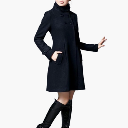 Damen Wintermantel Elegant Klassisch Mit Kapuze und Knöpfen – Perfekt Für Alltag und besondere Anlässe