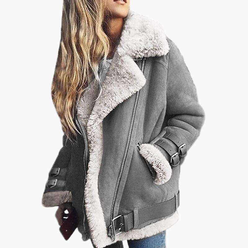 Damen Winter Lammfelljacke – Modischer Oversize Kunstpelz Mantel für Alltag und besondere Anlässe