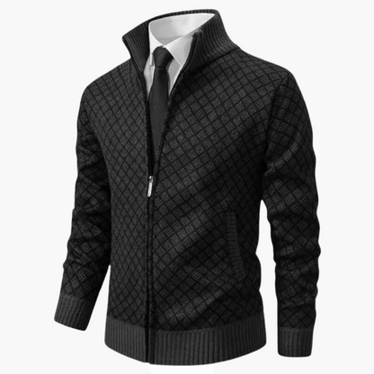 Herren Strickjacke mit Reißverschluss – Eleganter Business Casual Look für Alltag und Büro