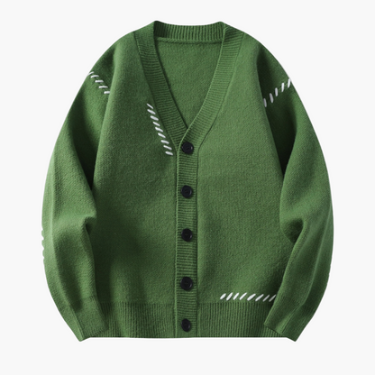 Herren Strick-Cardigan mit Knopfleiste – Modischer Freizeit-Look für Herbst & Winter