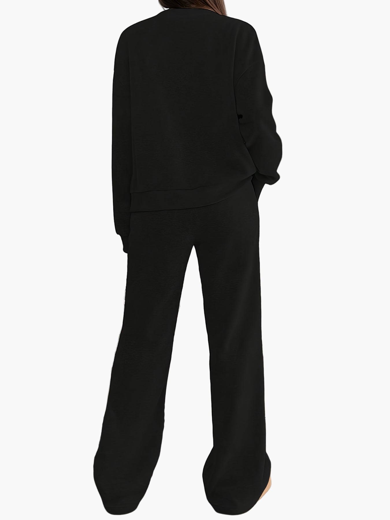 Damen Kuschelige Freizeit Hausanzug Set – Loungewear mit Cardigan und Jogginghose