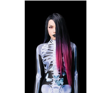 Halloween Ganzkörper Skelett Kostüm für Herren und Damen – Perfekt für Gruselpartys & Karneval