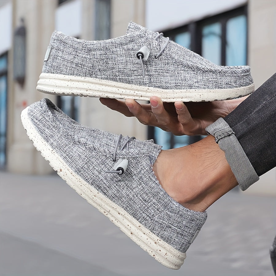 Herren Slip-On Loafer für Freizeit und Alltag – Komfortabler Canvas Slipper