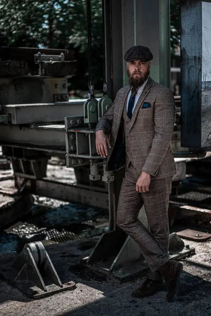 Herren Dreiteiliger Anzug Double Breasted – Klassischer Britischer Stil für Business & Events