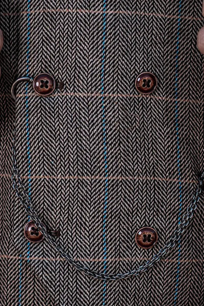 Herren Dreiteiliger Anzug Double Breasted – Klassischer Britischer Stil für Business & Events
