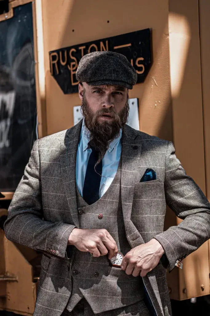 Herren Dreiteiliger Anzug Double Breasted – Klassischer Britischer Stil für Business & Events