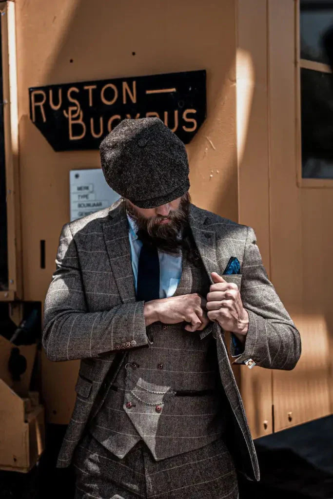 Herren Dreiteiliger Anzug Double Breasted – Klassischer Britischer Stil für Business & Events